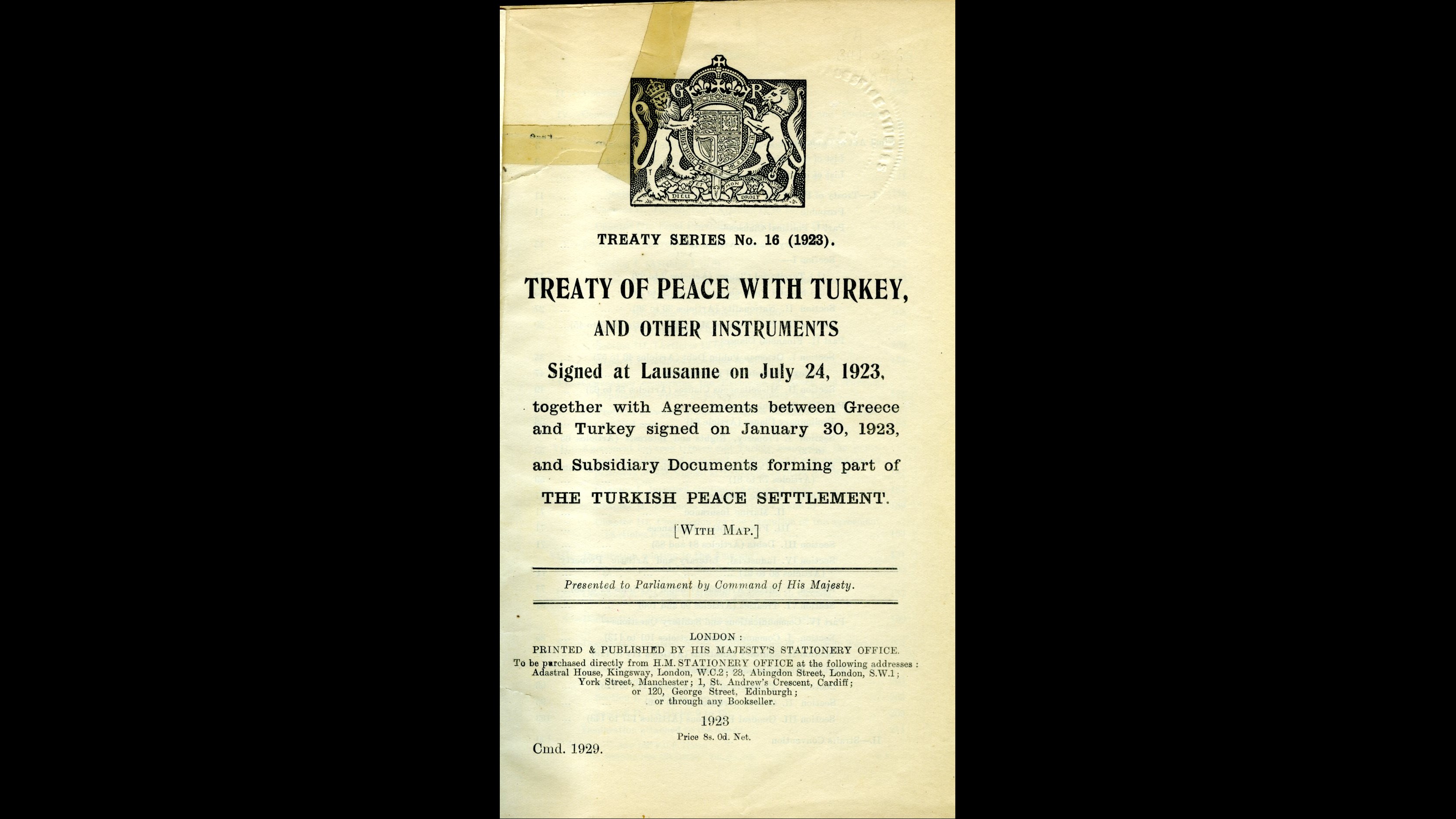 COMMENTARY: LAUSANNE AT 103: SELECTIVE ABIDANCE BY GREECE