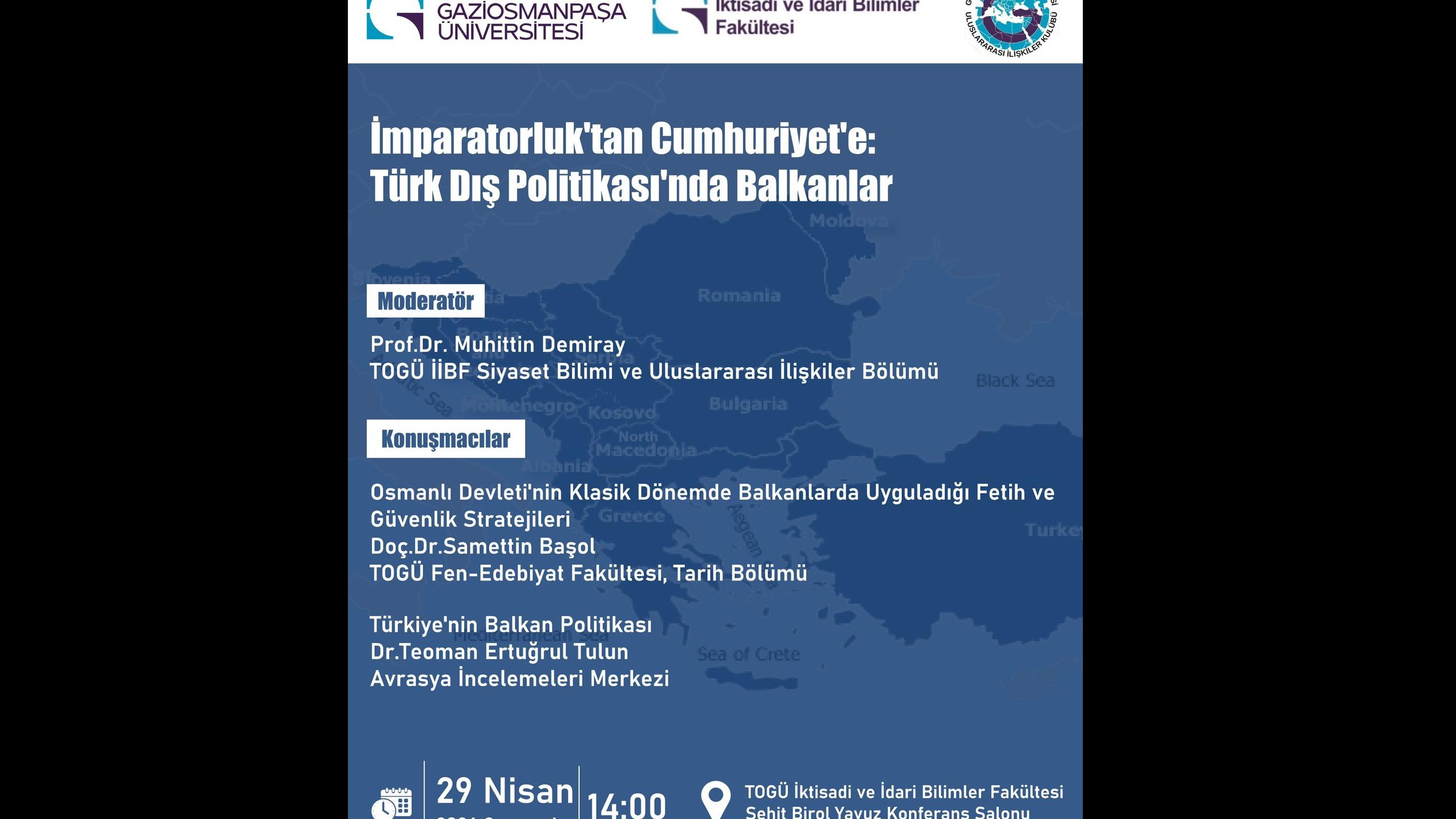 BLOG: İMPARATORLUKTAN CUMHURİYETE T&Uuml;RKİYE&rsquo;NİN BALKAN POLİTİKASI: S&Uuml;REKLİLİKLER, KIRILMALAR VE YENİ DENGE ARAYIŞLARI - TOG&Uuml; - 29.04.2026